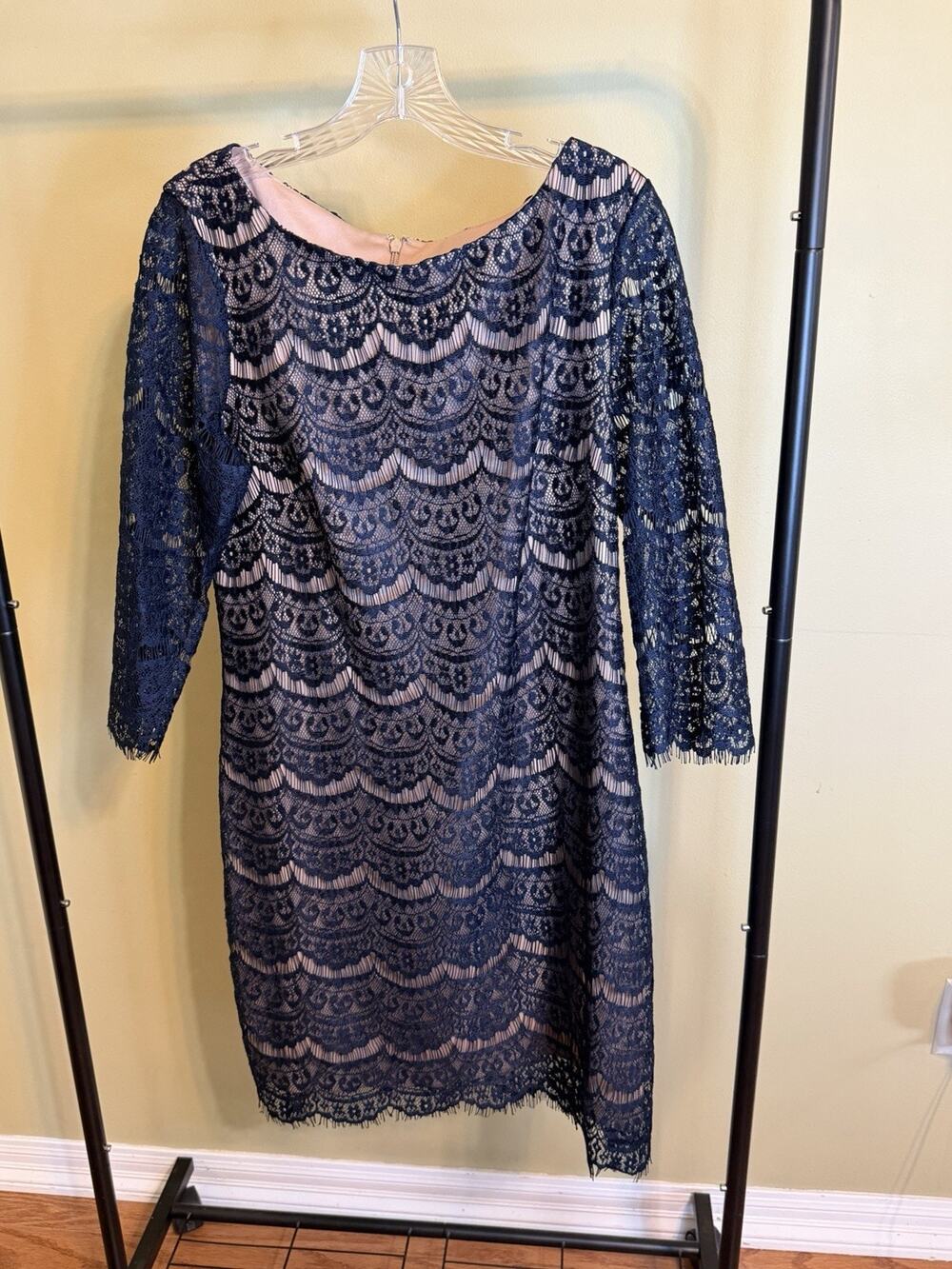 Jessica Howdard Navy Lace Dress Size 14